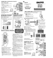 Sanyo DP-19647 - Owners Manual 